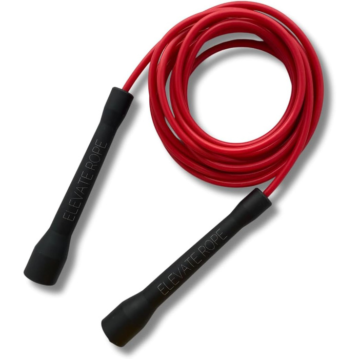 Стрибкове канат для боксерів - професійний спортивний скакалка - Elevate Rope - регульований швидкісний скакалка - скакалка для боксерів та бійців - для занять в приміщенні та на вулиці - фітнес-скакалка червоно-чорного кольору