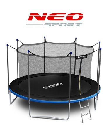 Садовий батут Neo-Sport 14ft/435см із внутрішньою сіткою та драбиною