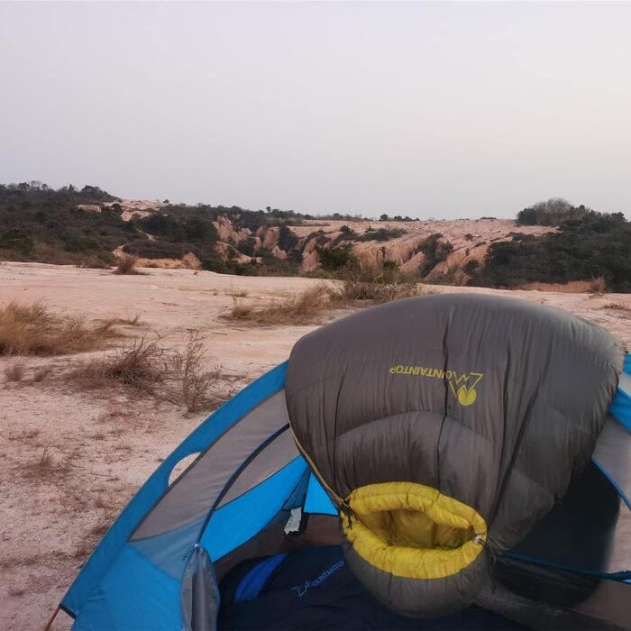 Спальний мішок кокон Mountaintop Ultralight 650 Fill Power (Качка) для кемпінгу, гірських походів, 32°F (0°C) - Армійський зелений