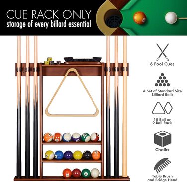 Підставка для бильків XCSOURCE: органайзер для 6 бильків та аксесуарів для більярдного столу
