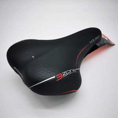 Сідло Selle Bassano Volare L Comfort Plus для жіночого міського/трекінгового велосипеда, 3 зони, чорне