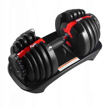 Регульовані обгумовані гантелі Fitli 1 x 24 кг