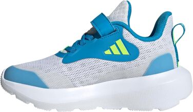 Кросівки для бігу adidas Fortarun Unisex (30.5 EU, темно-сірий, лимонний, світло-блакитний, сонячна батарея)