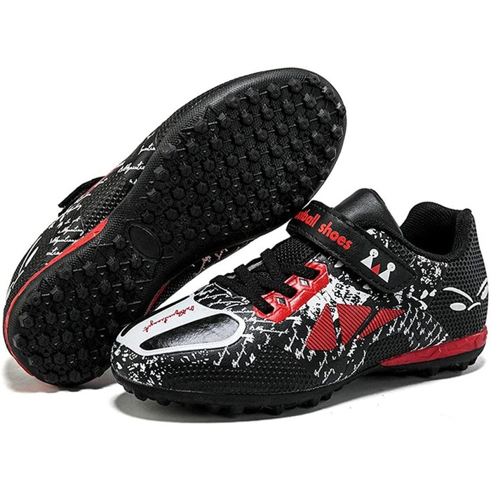 Дитячі футбольні бутси Unisex, легкі, неслизькі, для тренувань, для штучного газону, розмір 28-39 (38 EU), червоні