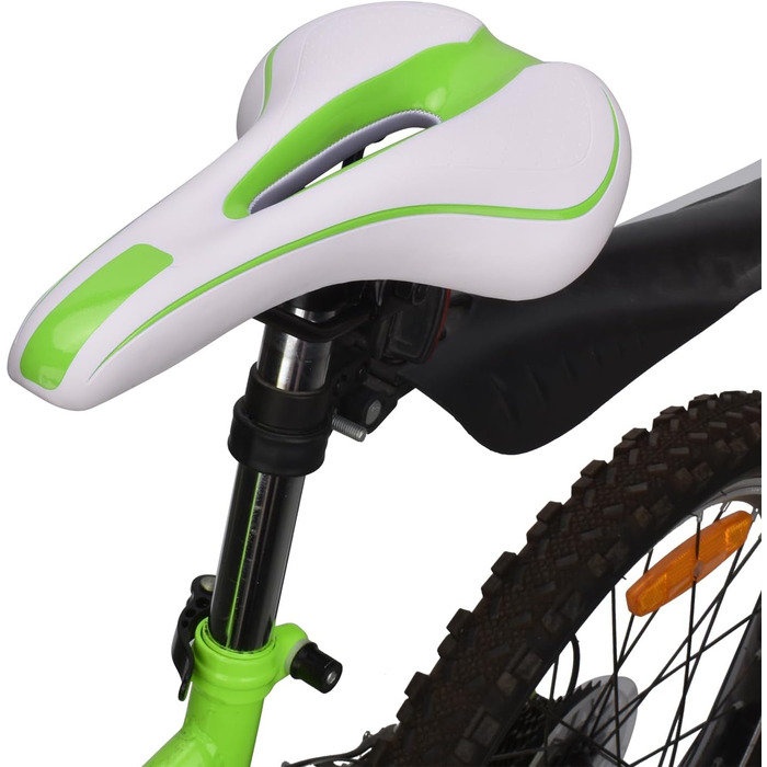 Сідло для гірського велосипеда Robuster, біло-зелене