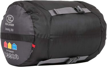 Спальний мішок Highlander Serenity 350 Charcoal для туризму та кемпінгу