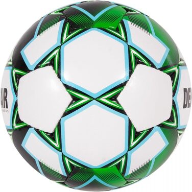 Футбольний м'яч DERBYSTAR Planet APS v21, біло-зелено-чорний, розмір 5