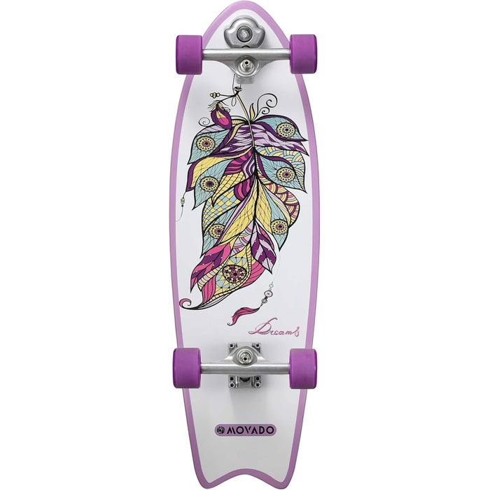 Скейтборд Star Scooter Surf Longboard Retro Cruiser ABEC-11 рожевий, для дорослих, унісекс, повний комплект