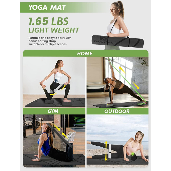 Набір для йоги KNOWYOGA Starter Kit 12 в 1: мат, ролер, стрічки, блоки, м'ячі для масажу. Для початківців