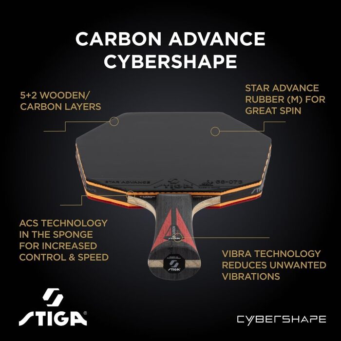 Набір для настільного тенісу STIGA Carbon Advance Cybershape - професійний стіл для пінг-понгу