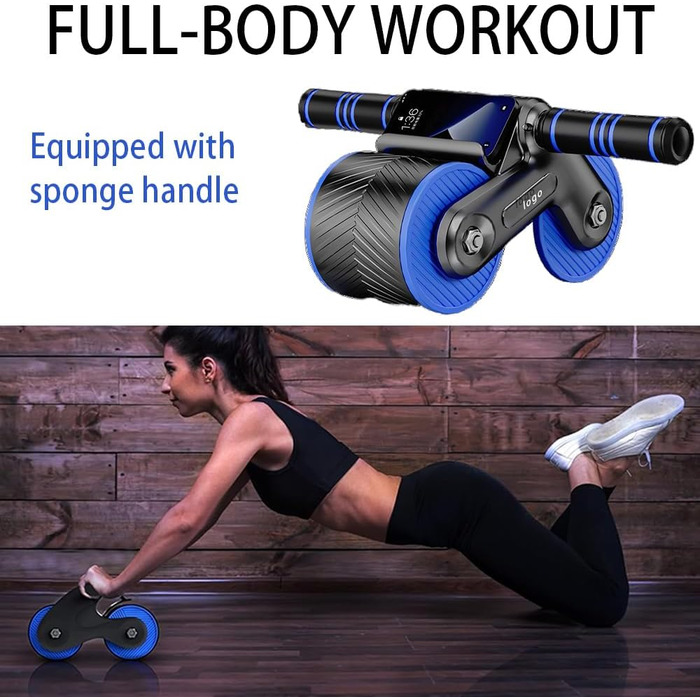 Ролер для пресу автоматичний з тримачем для телефону та пружиною, тренажер для дому, фітнес обладнання для вправ на прес