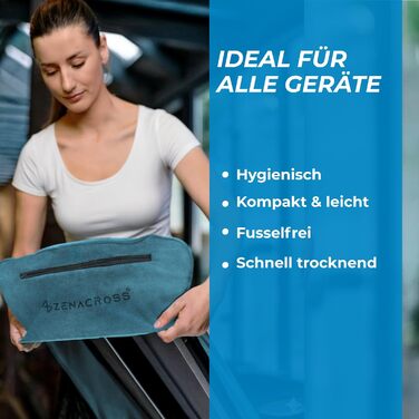 Рушник для фітнесу з мікрофібри 120x50 - швидковисихаючий, з кишенею на блискавці, м'який спортивний рушник для тренажерного залу та спортзалу (120 x 50 см, темно-синій)