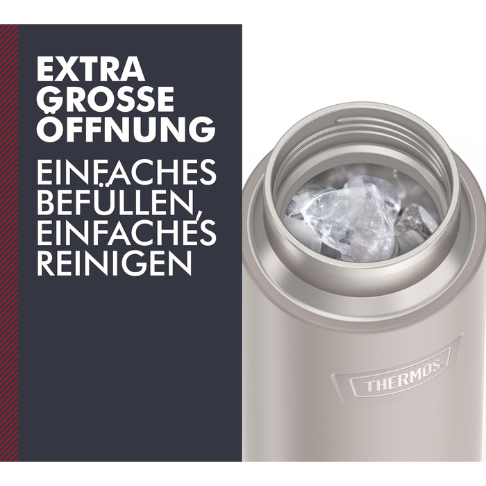 Термос Thermos Icon 710 мл, нержавіюча сталь, ізольована пляшка для напоїв, бежевий, збереження тепла 18 годин/холоду 24 години, герметична, без BPA, для гарячих і холодних напоїв, підходить для посудомийної машини
