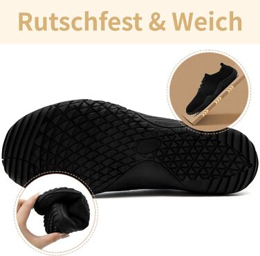 Жіночі спортивні кросівки Barfuss для бігу та занять спорту. Легкі, зручні, з підошвою, що не ковзає. Розмір 40 EU, чорний колір.