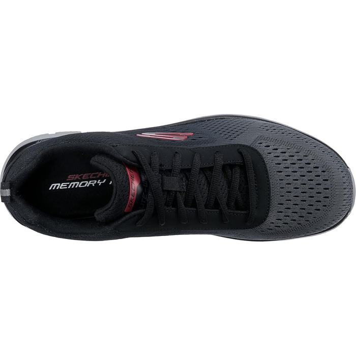 Чоловічі кросівки Skechers Track Ripknit — Спортивне взуття, чорні сітчасті, розмір 43 EU