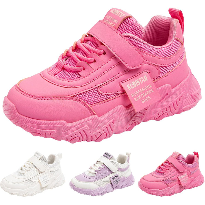 Дитячі кросівки для дівчаток: легкі, дихаючі, зручні, з неслизькою підошвою. Модні кросівки для активного відпочинку, розмір 31 EU, колір: гарячий рожевий