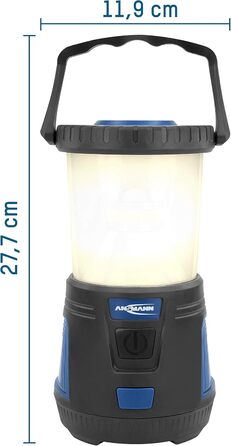 Ліхтар кемпінговий LED ANSMANN CL600B: 600 люмен, 360° світло, регулювання яскравості, водонепроникність IPX4, 3 режими (білий, червоний, червоний блимає), на батарейках