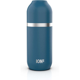 ION8 вакуумна термобутилка ThermoShield для гарячих і холодних напоїв, великий ізольований стакан 2 чашки, магнітна кришка та м'яке дно, стильна та екологічна, колір – глибокий бірюзовий