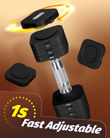 Набір гантелей Fragraim 5 кг x 2 (регульовані) для дому, фітнесу та силових тренувань, чорний