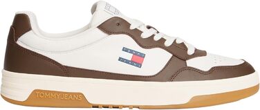 Чоловічі шкіряні кросівки Tommy Jeans TJM Cupsole ESS Em0em01443, білий, 41 EU