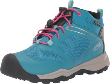 KEEN Wanduro Mid - Водонепроникні дитячі черевики для хайкінгу, Fjord Blue/Fuchsia/Purple, 38 EU