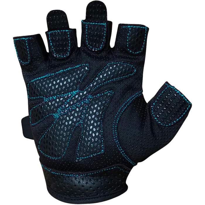 Рукавички для важкої атлетики Meiter Fit Grip для жінок (Чорний / Турквіс, L)