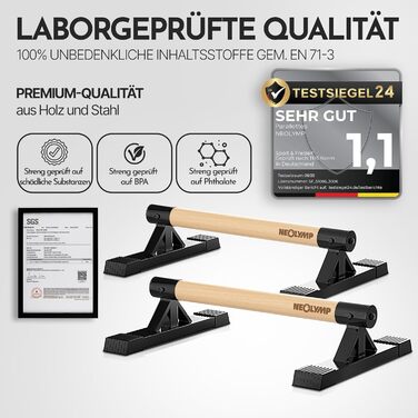 NEOLYMP Паралелети з дерева для віджимань та калістеніки - набір 2 шт. (ручна робота)