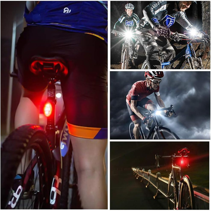 Набір велоліхтарів Opard: передній ліхтар LED, USB-зарядка, водонепроникний, схвалений StVZO, 2 режими освітлення