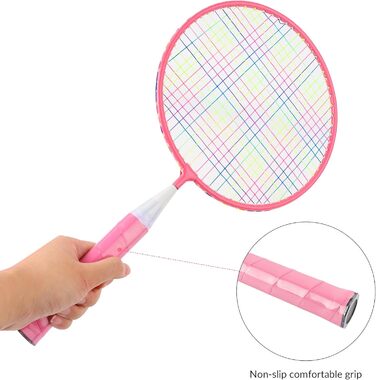 Набір для бадмінтона QKTYB для дітей від 4 до 8 років, легкий алюмінієвий, для початківців, з сумкою, зелений (рожевий)