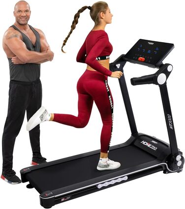 Електрична бігова доріжка Miweba Sports HT3000, 3,5 к.с., 16 км/год, нахил до 15%, навантаження 120 кг, з додатком, складана, велика бігова поверхня, 12 програм, для дому