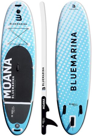 Надувна SUP-дошка Bluemarina Moana 305x75x15 см, серфборд із комплектом, гарантія 5 років, вантажопідйомність 130/180 кг