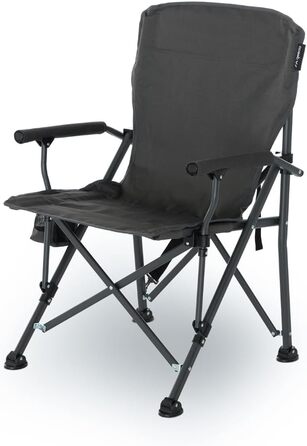 Крісло для кемпінгу Qeedo Johnny XL, 150 кг, сірий, з підстаканником