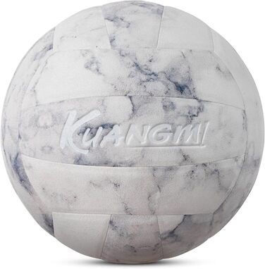 Волейбольний м'яч Kuangmi Weicher, розмір 5, для гри в приміщенні та на вулиці, спортивне тренування, пляжний м'яч для початківців, підлітків та дорослих, білий/опільний сад