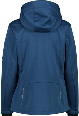 Жіноча куртка-вітровка CMP Softshell з капюшоном та блискавкою, колір Majolika Mel. (блакитний), розмір XS