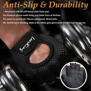 Рукавички для фітнесу LeerKing: дихаючі спортивні рукавички для жінок та чоловіків, ідеальні для тренувань, велоспорту, йоги та танців