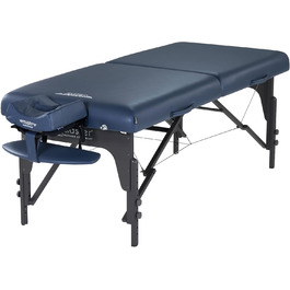 Складаний масажний стіл Master Massage Montclair 79 см, переносний, дерев'яні ніжки, косметологічне ліжко, білий