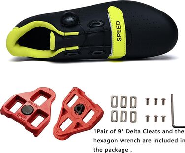 Велосипедні черевики для чоловіків та жінок, MTB, шосейні, крос-кантрі, тренувальні, спортивні, дихаючі, туристичні, для спін-байка, зеленого кольору (39 EU, чорний, зелений)