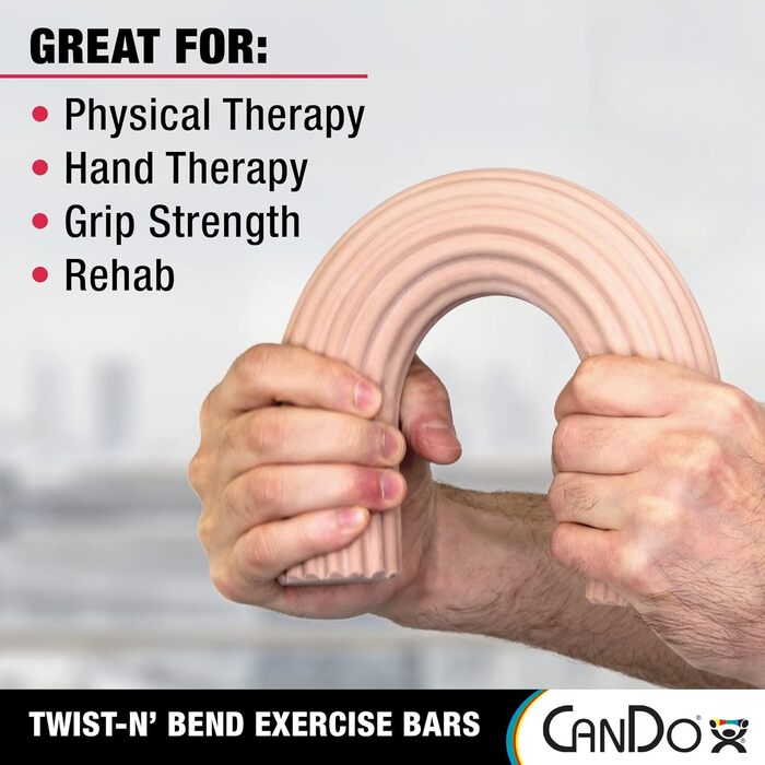Тренажер для рук і пальців CanDo Twist-n-Bend, гнучкий, дуже легкий, бежевий