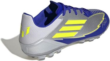Бутси футбольні adidas F50 League Unisex для штучного покриття, 47 1/3 EU, сріблястий/сонячно-жовтий/блакитний