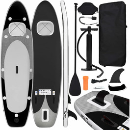 Надувна SUP-дошка ZEYUAN 330x76x10 см чорна з веслом, сидінням та аксесуарами для сапсерфінгу