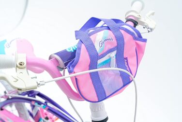 Дитячий велосипед Huffy Glimmer 16 дюймів, фіолетово-рожевий, для дівчаток 5-6 років, легкий, з додатковими колесами