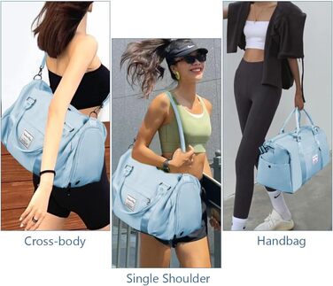 Спортивна сумка Flintronic для подорожей, валіза-мішок з відділенням для взуття та мокрих речей, водонепроникна сумка для ночівлі та багажу, чорна (#2 синя)