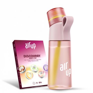 Пляшка для води air up Twist Pro 600 мл фіолетова з ароматом Pink Crush + 5 аромакапсул без цукру для школи, спорту, фітнесу