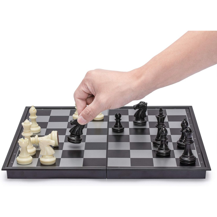 Набір для подорожей 2 в 1: шахи та шашки з магнітами - 31.8 см