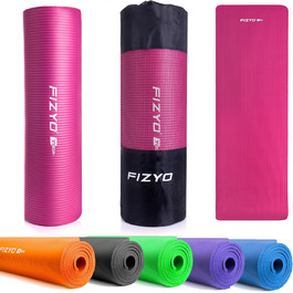 Килимок для йоги та фітнесу FIZYO FITYO, рожевий, 183x61x1 см, NBR-гума, для йоги, тренувань, відпочинку