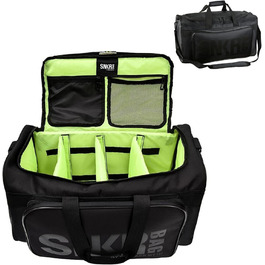 Спортивна сумка Artfilif: містка, з 3 відділеннями, для подорожей, чорна