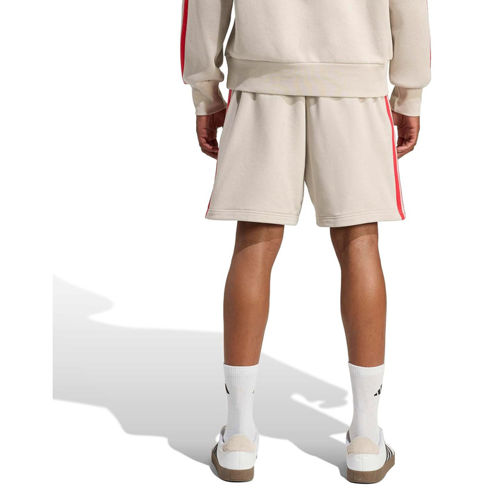 Чоловічі спортивні шорти Adidas Essential Three Stripes French Terry (розмір 4XL, колір Wonder Alumina/Pure Ruby)