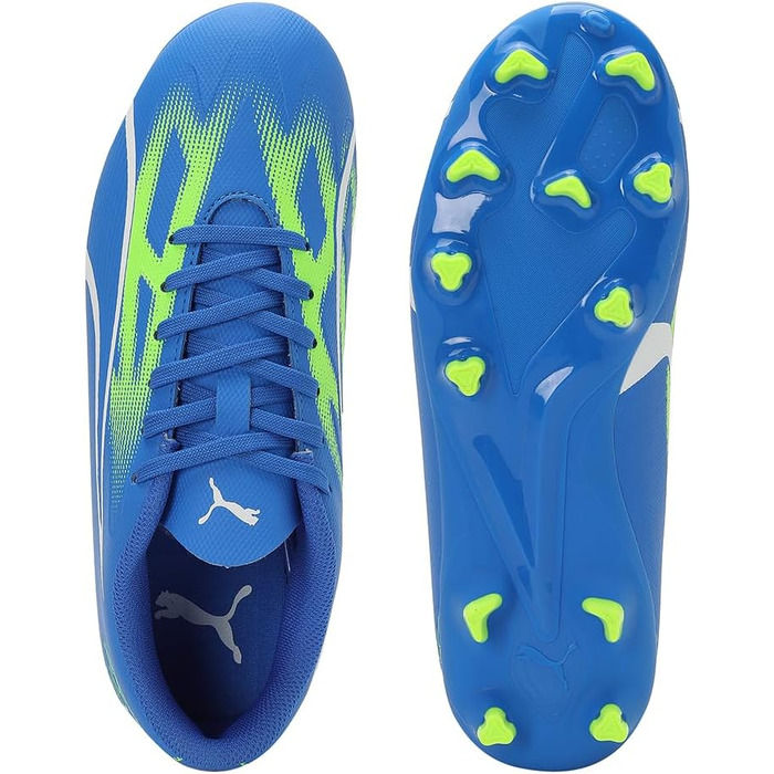 Дитячі футбольні бутси PUMA Ultra Play FG/AG Jr, 37 EU, блакитний, білий, зелений