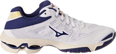Волейбольне взуття Mizuno Wave Voltage, чорно-біле, 42 EU, White Blueribbon Mp Gold