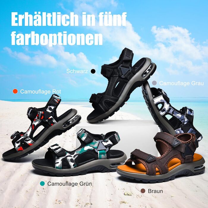 Сандалі дитячі Visionreast для хлопчиків, пляжні, спортивні, трекінгові, з амортизуючою підошвою, протиковзкі, літні, для прогулянок, коричневі, 28 EU